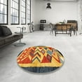 thumbnail image 4 of Ahgly Company Machine Washable Indoor Square Contemporary Gold Area Rugs, 3' Square, 4 of 7