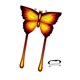 thumbnail image 4 of Cometa de mariposa con mango de cometas de cuerda de 328 pies, cometa de niños hermosos, mango de línea de 328 pies incluido para el jardín de césped Amarillo, 4 of 8