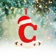 thumbnail image 4 of Agiferg Christmas Little Red Hat Letter Pendant DIY Writable Name 26 Letter Pendant 5PCS, 4 of 5
