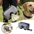 thumbnail image 1 of BotaniNest Poop Holder With Carabiner Portable Leash Waste Dispenser In Black And Gray For, 1 of 6
