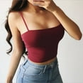 thumbnail image 2 of Outfmvch Womens Tops Tank Top for Women Fashion Women Casual Easy Sleeveless O-neck Solid Sports Tight Fitting Tops Corset Tops for Women L, 2 of 3