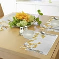 thumbnail image 4 of Ambesonne Fall Place Mats Set of 4, Blooming Flowers Garden, Standard Size, Yellow Brown, 4 of 6