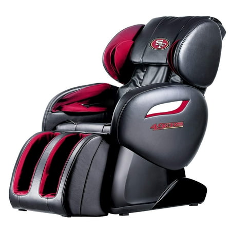 NFL San Francisco 49ers Electric Full Body Shiatsu Massage Chair Foot Roller Zero Gravity w/Heat