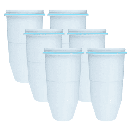 

6 Pack AQUACREST ZR-017 Replacement for ZeroWater ZR-017 Pitcher Water Filter