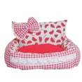 thumbnail image 2 of Dog Cat Bed Exquisite Pattern Non-slip Base Super Soft Non-Fading Bow-knot Design Decorative Cloth Super Comfy Princess Dog Bed Pet Sleeping Pad Pet Supplies, 2 of 10