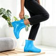 thumbnail image 2 of FRSASU Women's Waterproof Ankle Rain Boots Glossy Short Rubber Outdoor Work Garden Rain Shoes Blue, 2 of 7