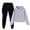 Gray, variant on Jalioing Big Boys Girls Sweatsuit Solid Long Sleeve Hoodie Joggers Tracksuit Kids 2 Piece Casual Sport Outfits Pants Set