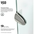 thumbnail image 5 of VIGO Verona 36 in. L x 36 in. W x 73 in. H Frameless Hinged Neo-angle Shower Enclosure in Brushed Nickel with Clear Glass, 5 of 10