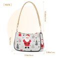 thumbnail image 3 of FORMRS Womens Shoulder Bag with Chain Strap Clutch Purse Cute Tote Handbag, Gray Christmas Santa, 3 of 7