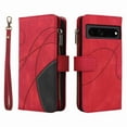 thumbnail image 5 of Dteck Google Pixel 7 Pro 2022 Wallet Phone Case with 9 Card Holder 1 Zipper Coin Wallet Cash Slot Lanyard Flip Leather Flip Folio Protective Cover,Red, 5 of 7