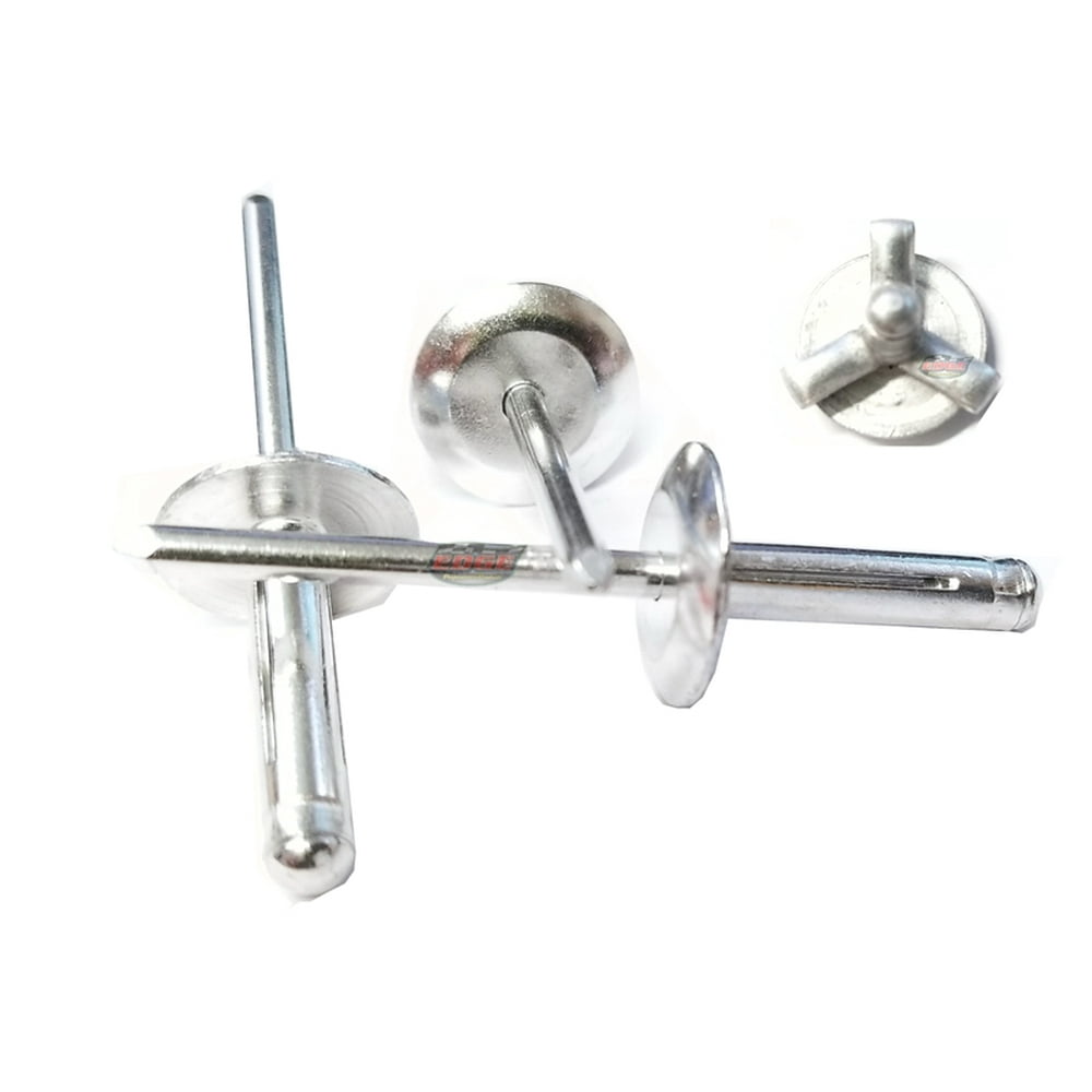 Mill 3/16" Large Head TriFold Exploding Aluminum Mandrel Pop Rivets 25