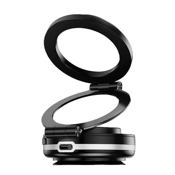 Magnetic Phone Holder Bracket Stand Holder for Car 360 Degree Rotatable Cellphone Mount with Strong Magnets Space Saving Silver