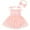 Pink, variant on FYMNSI Baby Girl 1st Birthday Outfit One Year Old Spaghetti Straps Tulle Romper Summer Sleeveless Tutu Dresses with Headband 6-12 Months Sunflower