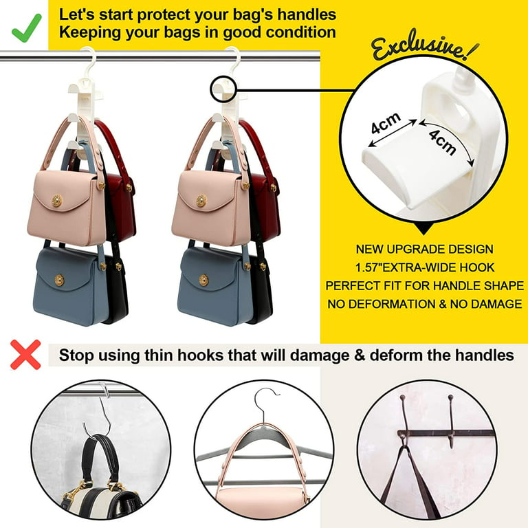 Purse Hanger for Closet Handbag Organizer Hooks for Hanging Bags Purses  Silk scarves plastic Storage holder hat bag hanger hook