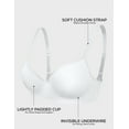 thumbnail image 4 of Deyllo Women's Full Coverage Push Up Seamless T-Shirt Bras Plus Size Padded Wired Support Bra,White 36D, 4 of 11