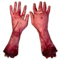 thumbnail image 4 of 2 piezas de mano humana cortada falsa: brazo roto sangriento y aterrador, palmas, decoraciones de Halloween para fiestas, casas embrujadas, suministros, 4 of 8