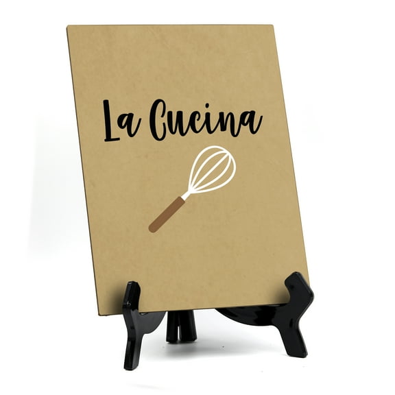 Signs ByLITA La Cucina, Table Sign, 6" x 8" (Tan)