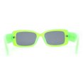 thumbnail image 4 of Frost Neon Glo Mod Fashion Rectangular Clout Plastic Sunglasses Green - Black, 4 of 4