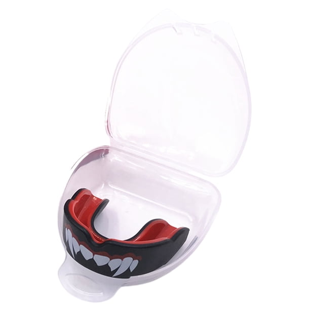Protector Bucal para Boxeo Taekwondo Protector Bucal para Baloncesto Protector Bucal Antimolar Deportivo (negro Y Rojo)