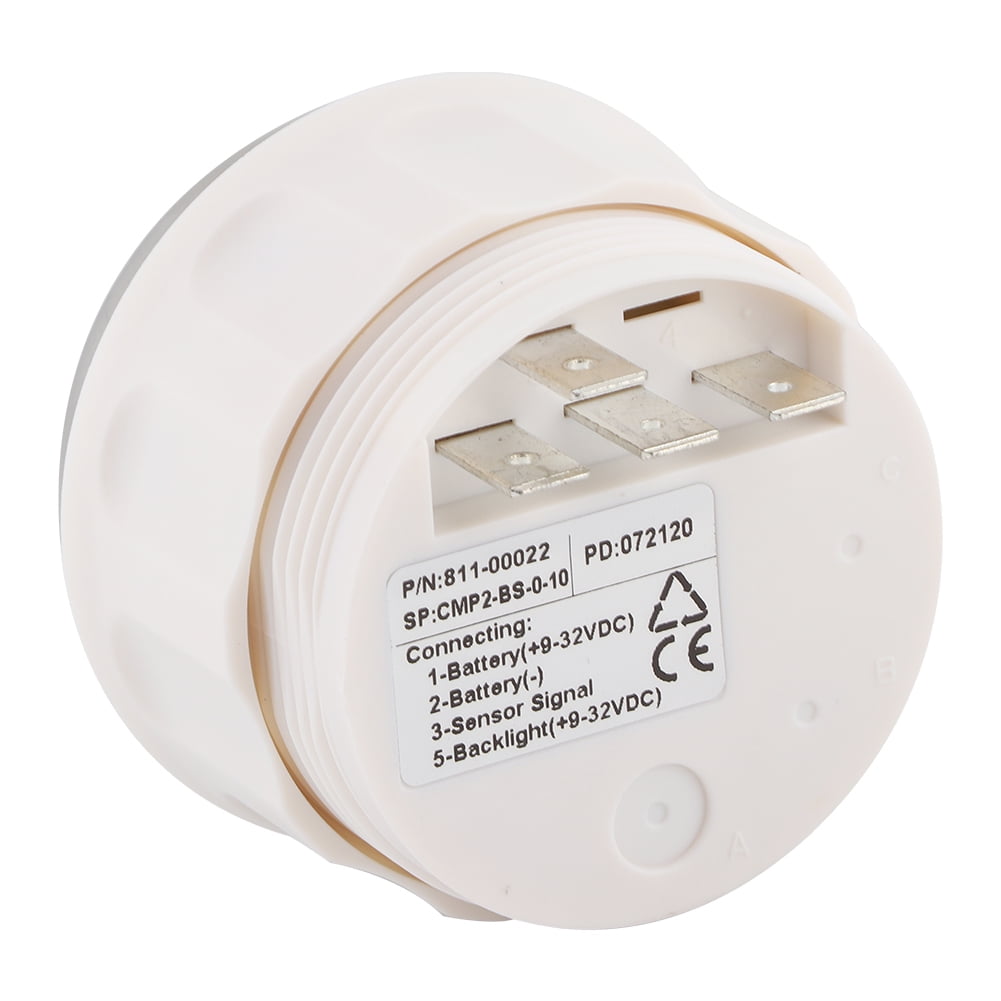 Jauge Pression Huile 52mm 0-145 PSI - Rétroéclairage LED Blanc - Étanche IP67 - 9-32V Pour Voiture Bateau Moto