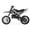 Black, variant on 49cc 2-Stroke Kids Dirt Bike, Gas Powered Mini Dirt Bike for Boys and Girls 5-13, Motorcycle with 25mph Max Speed, 2.5-10" Off Road Tires, Front and Rear Suspension & Dual Disc Brakes, Blue