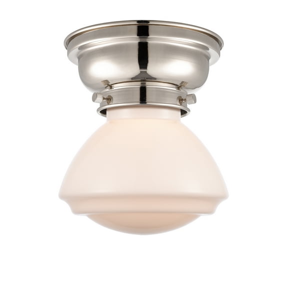 Innovations 623-1F-PN-G321-LED Olean 1 Light 7 inch Flush Mount, Polished Nickel