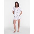 thumbnail image 2 of Halloween Women's Notched Top and Shorts Pajama Set from Way to Celebrate, 2-Piece, Sizes XS-3X, 2 of 5