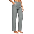 thumbnail image 2 of Dagugfen Golf Pants for Women Straight Leg Full Length Elastic High Waisted Sports Casual Pants with Pockets(XXL,Gray), 2 of 8