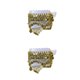 thumbnail image 2 of Minnieouse Cadena de la cintura de la danza del vientre colgante de cinco capas de tres filas de lentejuelas moneda bufanda de la cadera disfraces Blanco 2piezas, 2 of 6