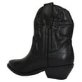 thumbnail image 3 of Soda Women Cowgirl Cowboy Western Stitched Ankle Boots Pointed Toe Short Booties RIGGING-S Black 8, 3 of 3