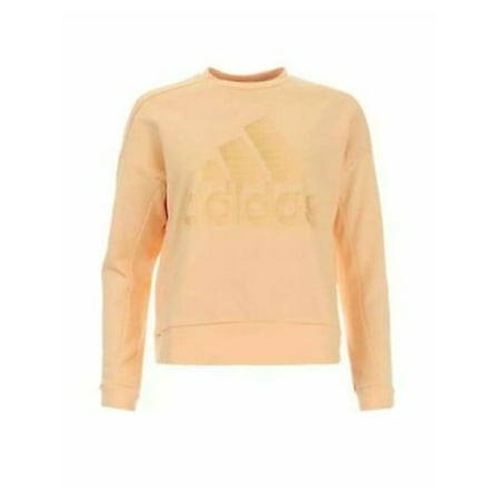 ADIDAS Womens Orange Long Sleeve Crew Neck Sweater Size: M