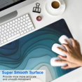 thumbnail image 2 of Transform Your Gaming Setup with Our Japanese Blue & White Wave XL Mouse Pad - Non-Slip Rubber Base, Stitched Edges, Large Size, 31.5 X 11.8 Inch, 2 of 7