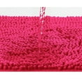 thumbnail image 4 of FUDAKUNA Soft Comfortable Chenille Bathroom Rugs Oval 20 x 32inch Anti-Slip Absorbent Thickened Rose Red Fluffy Bath Mat, 4 of 7