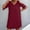 Red, variant on Babysbule Women's Dress Summer Fashion Womens Casual V-Neck Solid Summer Lace Short Sleeve Party Dress
