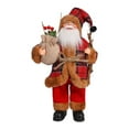 thumbnail image 2 of Figura de Papá Noel, adorno para año Nuevo, regalo de Navidad, figura de pie, decoración de muñecas, accesorios para decoración de dormitorio cuadros rojos, 2 of 8