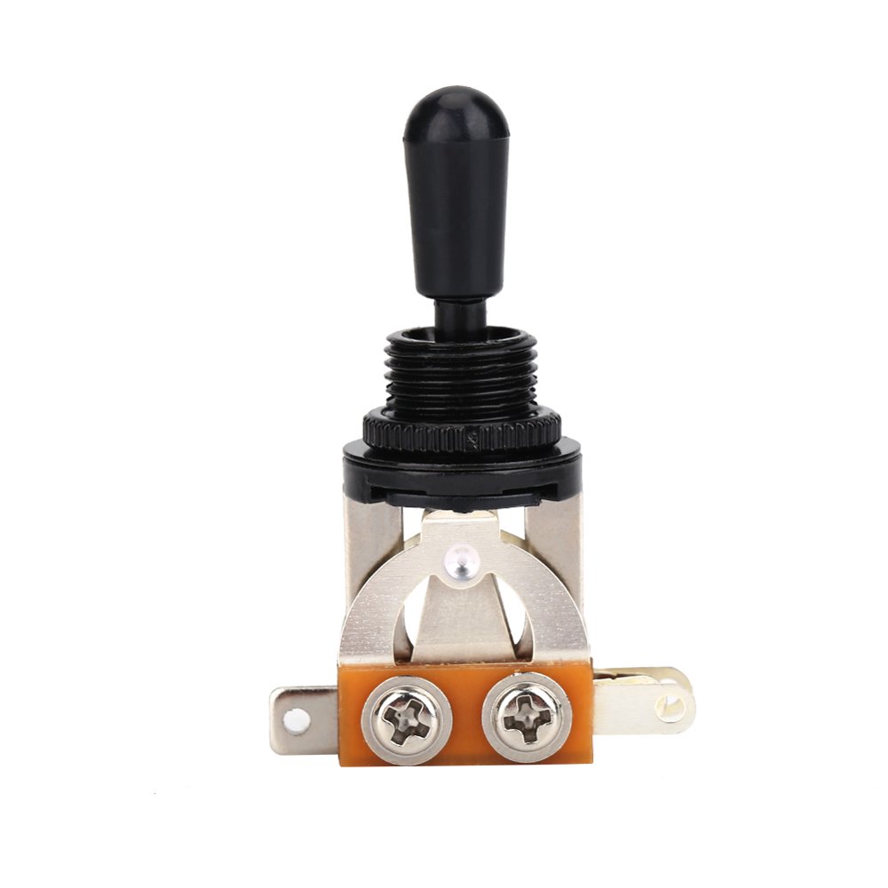 WALFRONT 1Pc Metal 3 Way Toggle Switch with Black Tip Replacement Part