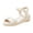 White, variant on Women's Wedge Sandals Rope Wrapped Midsole Heels Adjustable Strap Buckle Platform Summer Open Toe Slip on Dressy Shoes Yellow Size 6