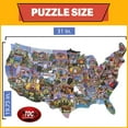thumbnail image 3 of TDC Games 1000-Piece American Vintage Postcard Jigsaw Puzzle for Adults, USA Map Shape, 3 of 10