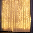 thumbnail image 4 of Perfect Holiday 300 led Window Curtain Icicle Lights String Fairy Light Wedding Party Home Garden Decorations 3m*3m, Warm White, 4 of 7