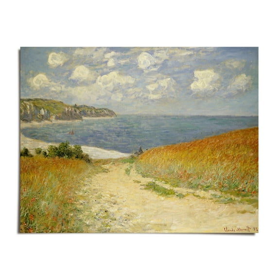 Path in the Wheat at Pourville - Claude Monet - 8x10 - Wall Art Print - UNFRAMED