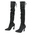 thumbnail image 2 of Glaze Women Suede Dress Over the Knee Boots Side Zipper with Sculptural Heel, 2 of 4