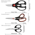 thumbnail image 3 of Kitchen Scissors Set, Kitchen Scissors with Sharp Stainless Steel Blades and Soft Handles, include 1 Poultry Shears and 2 All Purpose Scissors, Perfect Kitchen, 3 of 9