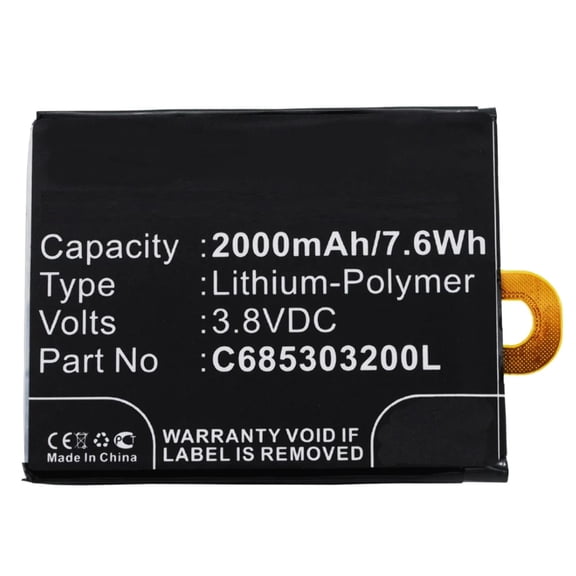 Batteries N Accessories BNA-WB-P3167 Cell Phone Battery - Li-Pol, 3.8V, 2000 mAh, Ultra High Capacity Battery - Replacement for Blu C685303200L Battery