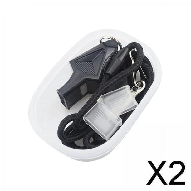 2 X Silbato de árbitro de Entrenamiento con Correa para El Cuello, Fútbol, Profesor, Sonido , Silbato Deportivo para Juegos, , Ca , 2 2 piezas