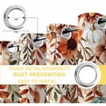 thumbnail image 4 of Fsddascl Orange Teal Fall Pumpkins Blackout Curtains for Bedroom/Living Room, Thermal Insulated Kitchen Curtains, Weeping Botanical Thanksgiving Retro Grommet Darkening Window Treatment 27.5"x39"x2, 4 of 6