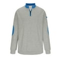 thumbnail image 3 of Goodtrade8 Zip Mock Neck Tops for Men Color Block Half Zipper Casual Long Sleeve Sweatshirt, 3 of 5