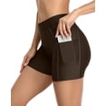 thumbnail image 3 of Alove Women's High Waist Solid Boyleg Swim Bottom With Pockets Stretch Board Shorts, 3 of 5