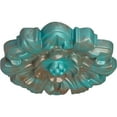 thumbnail image 3 of Ekena Millwork 7 5/8"OD x 1"P Emery Leaf Ceiling Medallion, Hand-Painted Copper Green Patina, 3 of 7