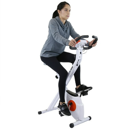 Xspec Foldable Stationary Upright Exercise Bike Cardio Workout Indoor (Best Cardio For Abs)