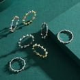 thumbnail image 2 of Anillo de plata esterlina s925 con diseño de arcoíris apilado, estilo europeo y americano, moderno, para mujer, joyería de moda, diseño de nicho de lujo ligero, 2 of 3
